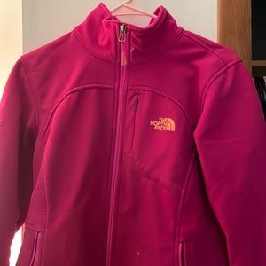 Pink north face jacket. Windwall